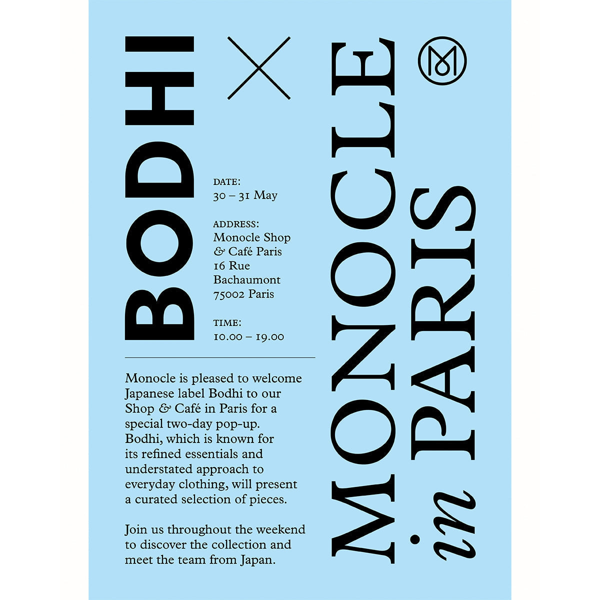BODHI × MONOCLE in PARIS