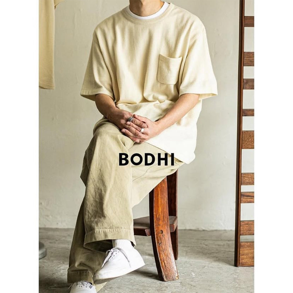 BODHI for L'ECHOPPE "WHITE CASHMERE POCKET T-SHIRT"
