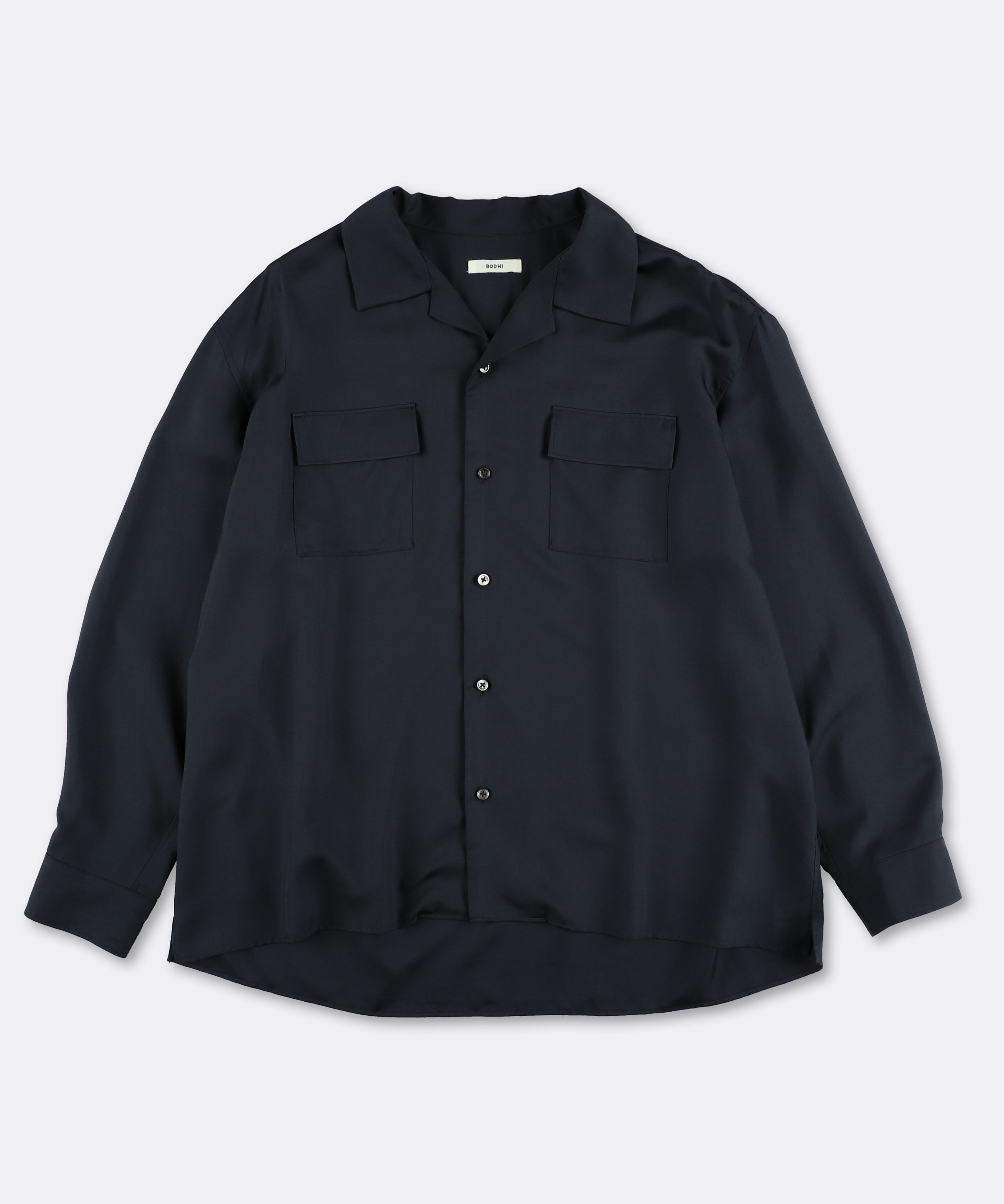 SILK OPEN COLLAR SHIRT