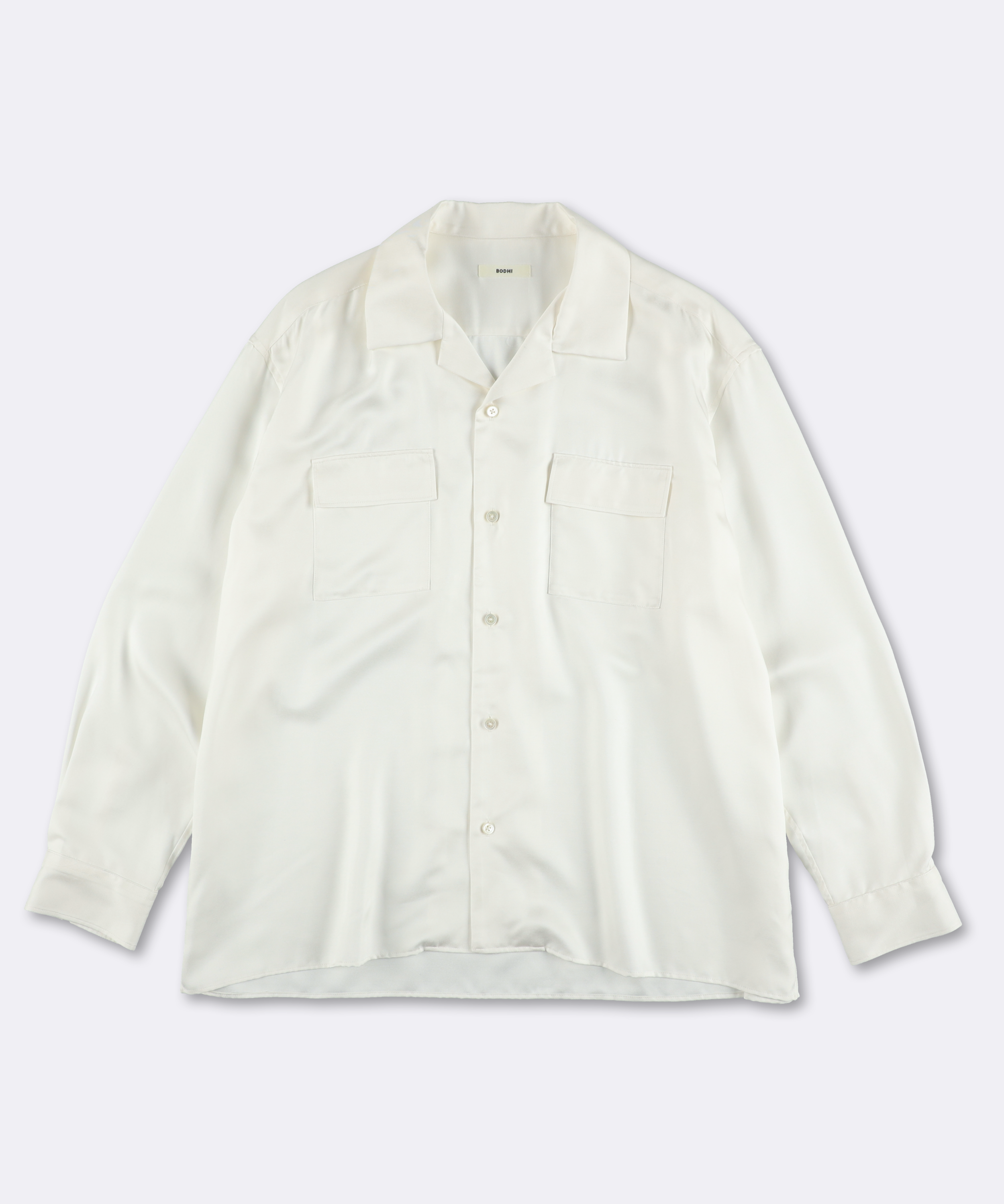 SILK OPEN COLLAR SHIRT